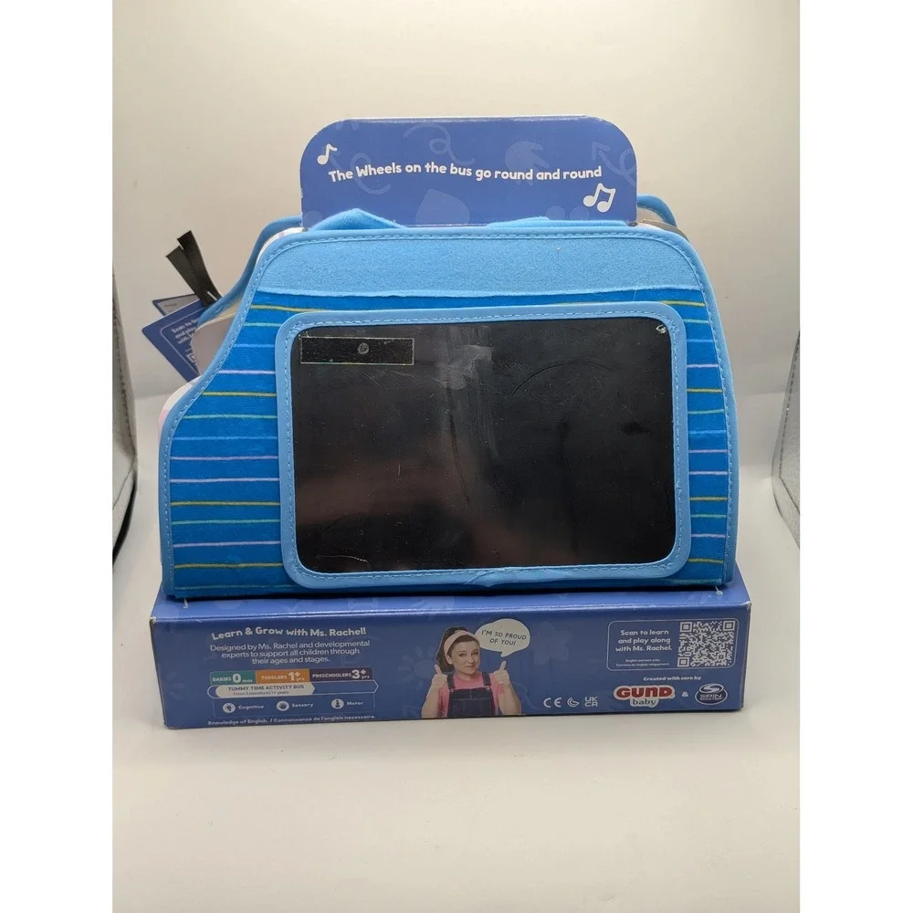 Ms. Rachel Tummy‎ Time Activity Bus GUND Baby Sensory Learning Toy New